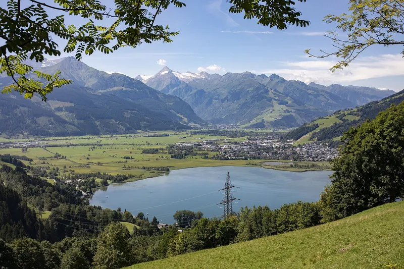 Lake Zell and the Alps at Zell am See, Austria